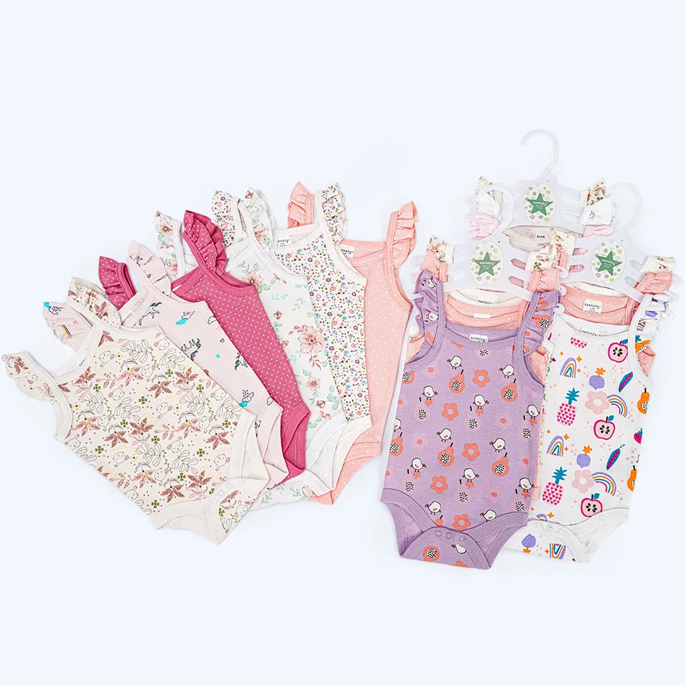 2024 Summer Collection 100% Cotton Baby Soft Knit Bodysuits Cheap Rompers Vest Onesies ODM Baby Clothes Shipped Randomly